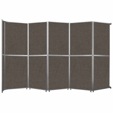 Versare Operable Wall Folding Room Divider 19'6" x 12'3" Mocha Fabric 1070257-2